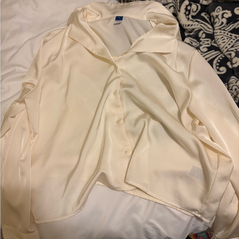 Cream silky Blouse